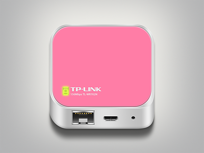 Mini Wireless Router cute icon pink tp link wireless router