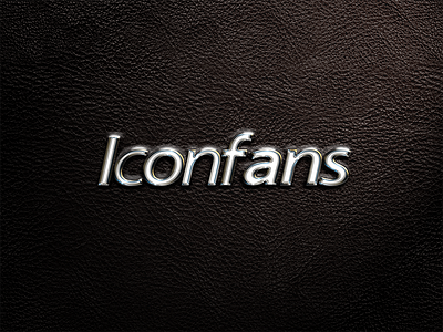 Iconfans logo iconfans leather logo metal