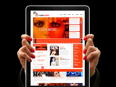 I Love Music banner design i love music marcin mizura portal snowtiger website