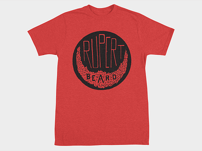 Rupert Beard Branding Shirt | Dribbble x Threadless Playoff apparel art artist shops beard branding design grunge illustration logo merch rebound