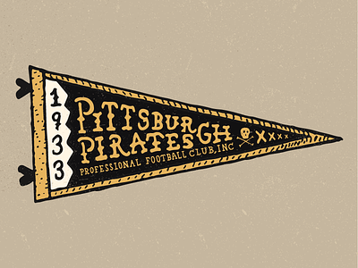 1933 Steelers/Pirates Faux Pennant