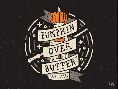 Pumpkin Over Butter butterbeer design grunge hand drawn harry potter illustration lettering pumpkin juice texture typography wizard