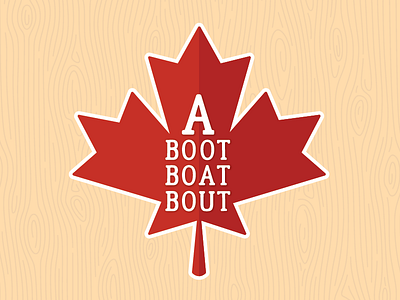 What's it all aboot ... aboat ... about? aboat aboot about canada eh illustration illustrator leaf playoff sticker mule