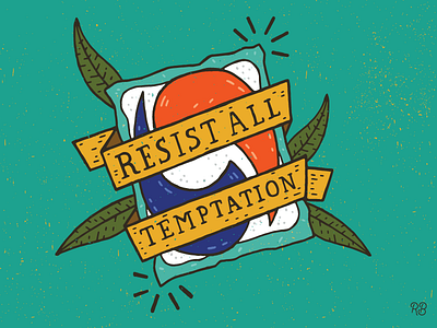Resist All Temptation american traditional apparel grunge hand drawn lettering old school tide tide pods weird