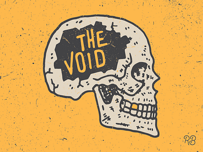 The Void grunge hand drawn the void skull illustration lettering texture typography