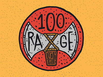 100 Rage - Armory Series adventure axes dd design drawn dungeons and dragons enamel pins fantasy fantasy art grunge hand drawn illustration lettering rage texture typography