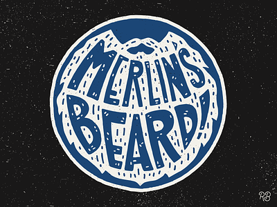 Merlin's Beard! beard beards design drawn fantasy fantasy art grunge hand drawn harry potter illustration lettering merlin texture type typography vector wizard wizarding world