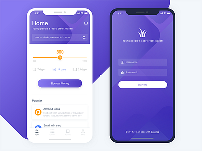 yecaodai_home page app ui