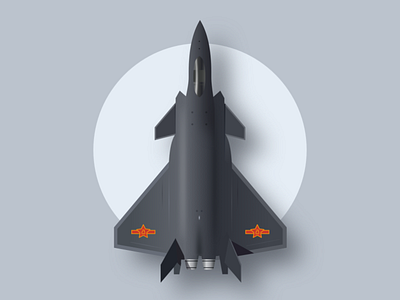 迎国庆 画个歼-20隐形歼击机 china design fighter icon illustration logo ui warcraft