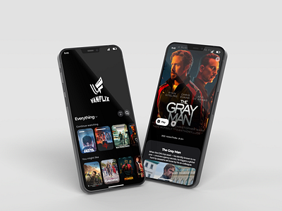 Vanflix: Movie App app design app ui ui ui ux