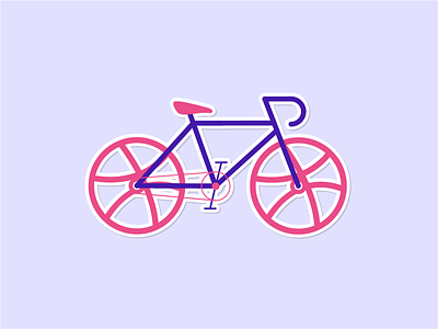 My Dribbble Sticker! bicycle dribbble sticker