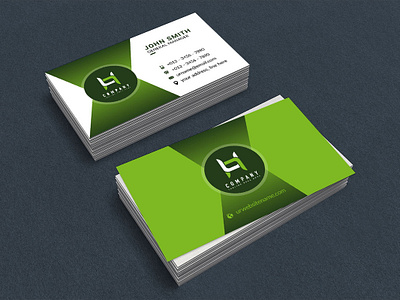 Green Corporate Business Card Template animation bradning brand identity branding business card design graphic design icon identity illustration illustrator lettering logo mobile photoshop type typography ux vector website