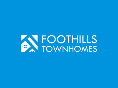 Logo for Foothills Townhomes bradning brand identity design flat graphic design icon illustration logo photoshop typography ux vector web