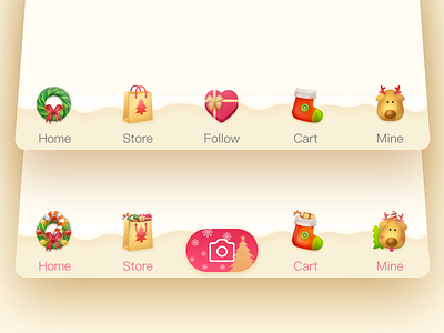 Christmas Icons app bar festival holiday icon tab