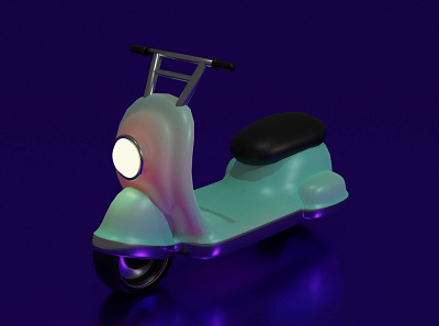 3d scooter illustration 3d 3ddesign animation app art blender branding car design graphic design illustration logo motion graphics scoooter ui vespa