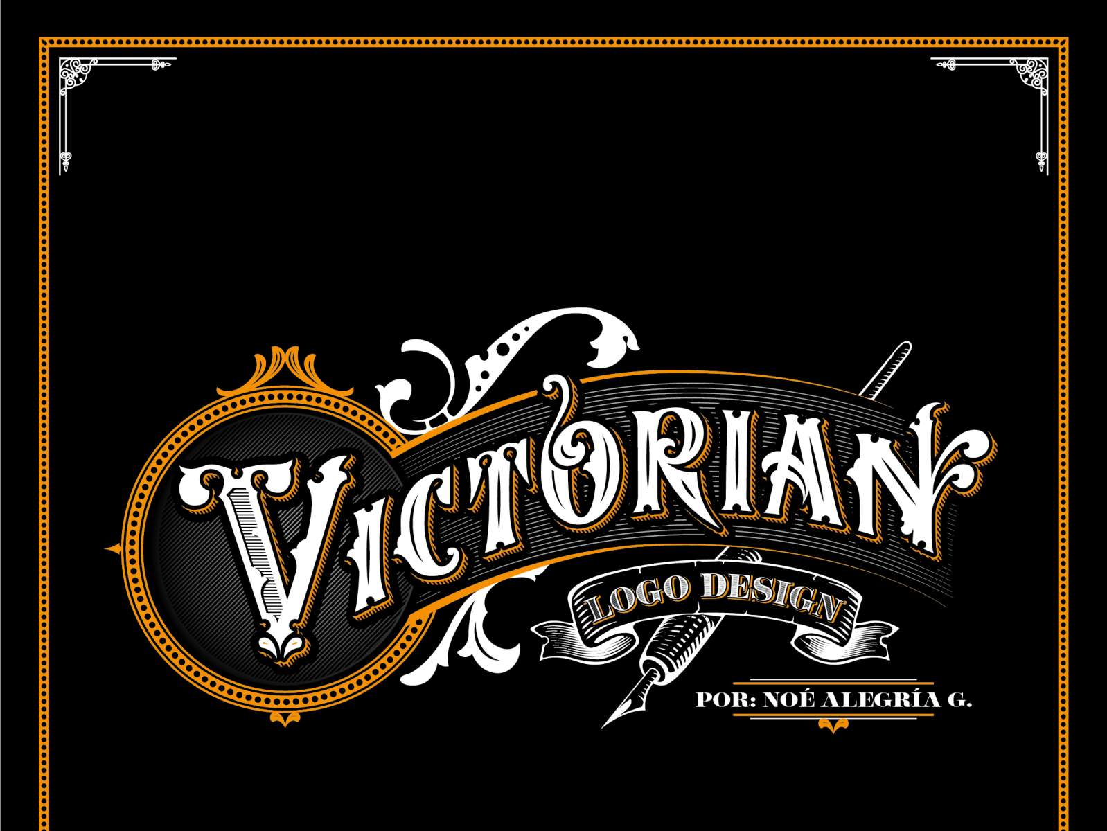 Victorian Logo Design by Noé Alegría Gelista on Dribbble