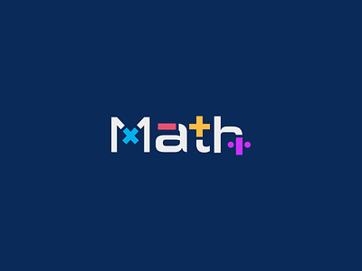 Math wordmark logo | math logo