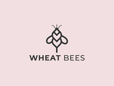 Bee logo | Wheat logo