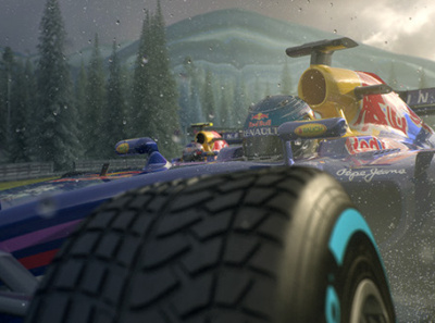 RedBull - track introduction Spielberg / Austria rain