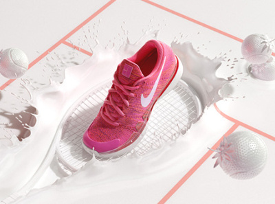 Nike - Flyknit "Britain Berry" branding design houdini maxon cinema 4d