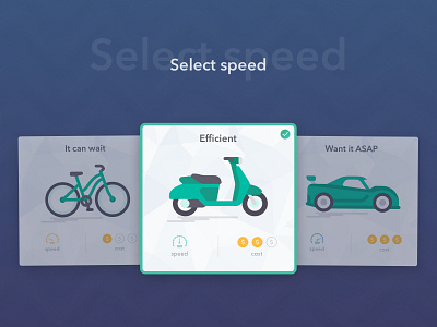 Select the speed