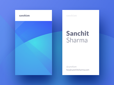 Minimal Business card with the most important information business card gradient minimal personal professional shapes visiting