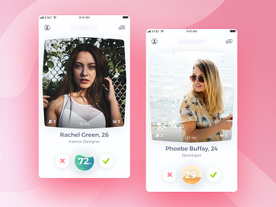 Another dating app's ui made for one of the projects. app chat dating dislike gradient ios like love picture profile swipe