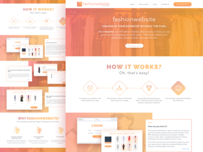 Fashion website's iteration 01 that did for one of the projects. app clothes fashion gradient login orange register rent web