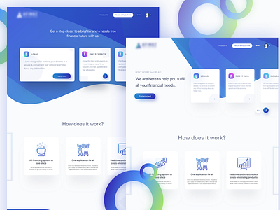 Landing page ideas for one of the FinTech startups. ✌🏻 abstract app dashboard design finance gradient investment landing page loans minimal portfolio progress web
