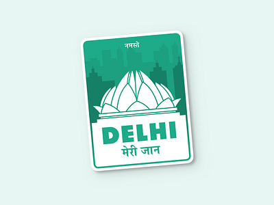 Hometown sticker 2 - dribbble weekly warmup badge challenge city delhi dribbble dribbbleweeklywarmup graphic sticker weekly warmup