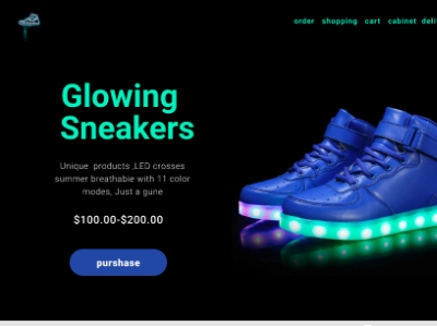 Glowing Sneakers ui