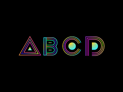 Abcd of typography alphabet design colors colors font line graphic typography vibrant
