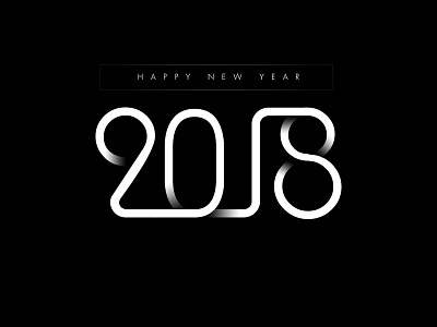 Happy New Year - 2018 lettering new year typography