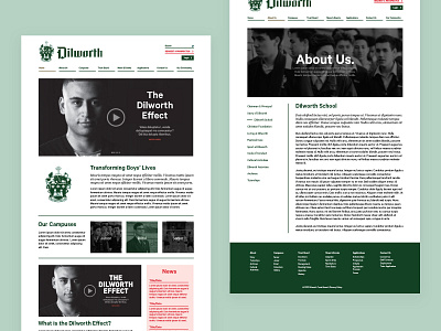 Website Design — Dilworth School content content design design designer development figma graphic design layout school sketch ui ui design ux design web web design web design and development webdesign website website builder website design