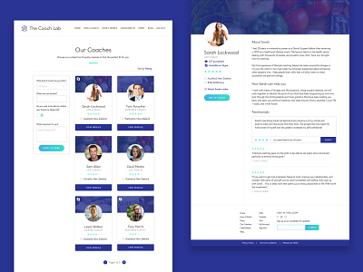 Website Design — The Coach Lab button design designer directory field filters form forms layout profile responsive reviews search ui uiux ux webdesign website website design website designer