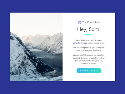 Email Design — The Coach Lab booking button buttons career design designs email email campaign email design email marketing email template emails layout mentor online posted review ui ux web design