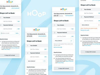 Hoop Discount Codes activity app basket checkout code coupon design discount form hoop icon ios kids mobile first product promo promotional ui ux voucher