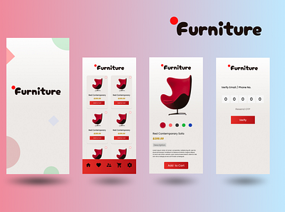 Furniture Ecommerce App Design ecommerce app furniture app furniture app design furniture app ui furniture ecommerce app ui design ui ux design