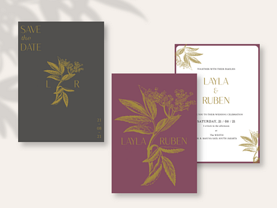 Rustic Wedding Invitation design graphic design
