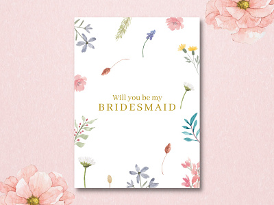 Floral Bridesmaid Card