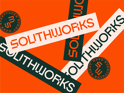 Custom wordmark for Southworks branding color design icon identity logo type typography vector