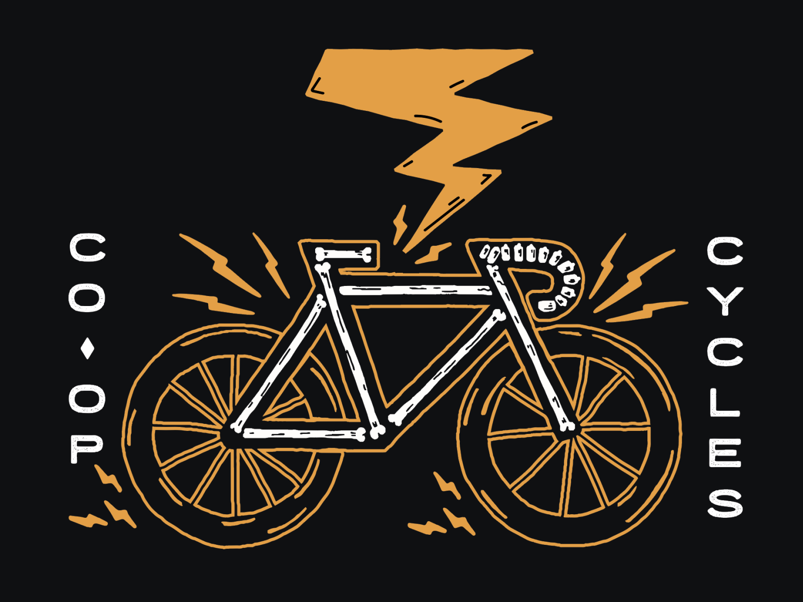 Ebikes are the future bicycle bike co-op cycle ebike electric electricity graphic illustration outside