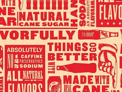 Typography flavor illustration multiply soda type