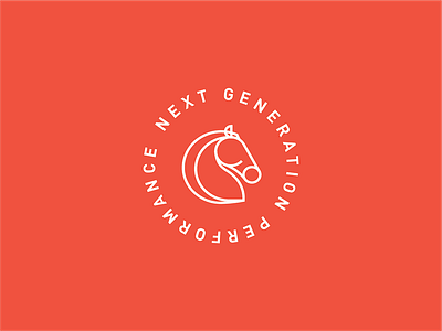 Next Generation Performance flooring horse icon line art lock up logo