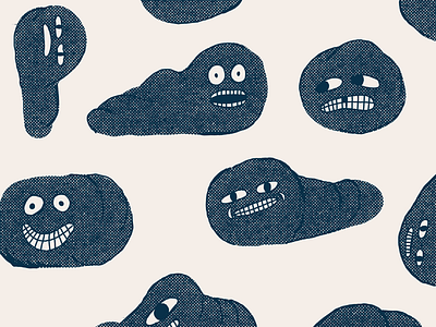 Squad goals characters eyes illustration poop texture