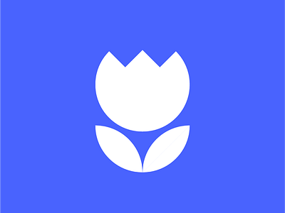 Dead flower mark logo shapes tulip