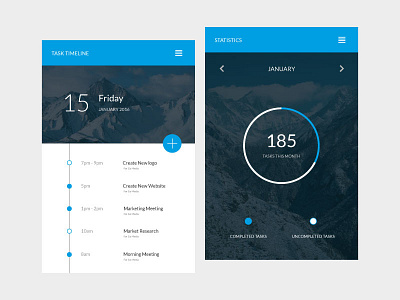 Daily Tasks app interface planner tasks ui ux