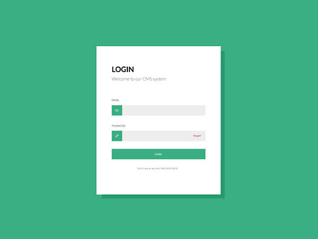 CMS Login screen by KiereneGollings on Dribbble