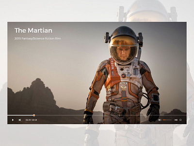 The Martian icons interface play ui user ux video volume