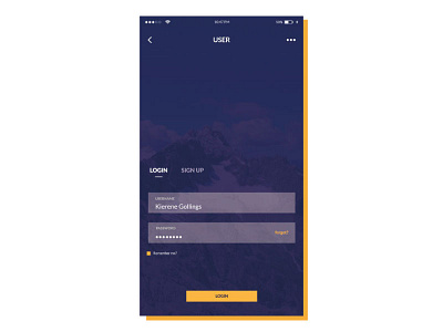 App Login Screen app application interface login mobile screen ui user ux